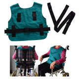 Maxbell Wheelchair Restraint Vest Chest Vest Adjustable Strap for Elderly Adults