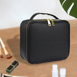 Maxbell Makeup Cosmetic Bag Container Washable Organizer Portable PU for Jewelry Black