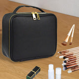 Maxbell Makeup Cosmetic Bag Container Washable Organizer Portable PU for Jewelry Black