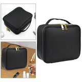 Maxbell Makeup Cosmetic Bag Container Washable Organizer Portable PU for Jewelry Black