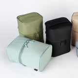 Maxbell Travel Makeup Pouch Barrel Shaped Multifunctional Travel Bag for Traveling Light Blue