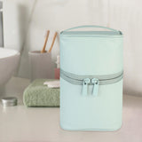 Maxbell Travel Makeup Pouch Barrel Shaped Multifunctional Travel Bag for Traveling Light Blue