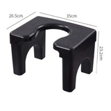 Maxbell Squatting Toilet Stool Chair Non Slip Thick Widen Panel Mobile for Toilet
