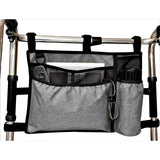 Maxbell Walking Wheels Bag with Cup Holder Seat Armrest Storage Bag for Travel Elderly Adult