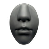 Maxbell Silicone Face Model Portable Mannequin Flexible for Jewelry Display Nose Black