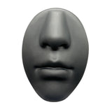 Maxbell Silicone Face Model Portable Mannequin Flexible for Jewelry Display Nose Black
