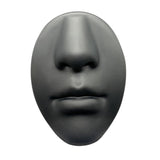 Maxbell Silicone Face Model Portable Mannequin Flexible for Jewelry Display Nose Black