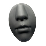 Maxbell Silicone Face Model Portable Mannequin Flexible for Jewelry Display Nose Black