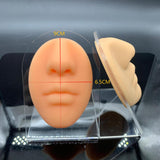 Maxbell Silicone Face Model Portable Mannequin Flexible for Jewelry Display Nose Black