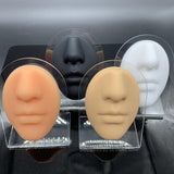 Maxbell Silicone Face Model Portable Mannequin Flexible for Jewelry Display Nose Black