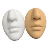 Maxbell Silicone Face Model Portable Mannequin Flexible for Jewelry Display Nose Beige