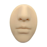 Maxbell Silicone Face Model Portable Mannequin Flexible for Jewelry Display Nose Beige