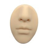 Maxbell Silicone Face Model Portable Mannequin Flexible for Jewelry Display Nose Beige