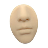 Maxbell Silicone Face Model Portable Mannequin Flexible for Jewelry Display Nose Beige