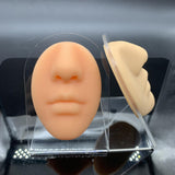 Maxbell Silicone Face Model Portable Mannequin Flexible for Jewelry Display Nose Beige