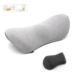 Maxbell Soft Waist Cushion Lower Back Pillow Memory Foam Cushion for Recliners Grey