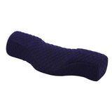 Maxbell Neck Pillow Ergonomic Comfortable Massaging Portable for Home Waist Bedroom Navy Blue