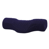 Maxbell Neck Pillow Ergonomic Comfortable Massaging Portable for Home Waist Bedroom Navy Blue