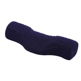 Maxbell Neck Pillow Ergonomic Comfortable Massaging Portable for Home Waist Bedroom Navy Blue