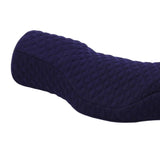 Maxbell Neck Pillow Ergonomic Comfortable Massaging Portable for Home Waist Bedroom Navy Blue