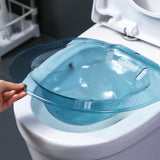 Maxbell Sitz Bath Tub for Toilet Seat with Flusher Hose for Feminine Cleansing Blue