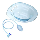 Maxbell Sitz Bath Tub for Toilet Seat with Flusher Hose for Feminine Cleansing Blue