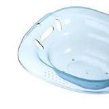 Maxbell Sitz Bath Tub for Toilet Seat with Flusher Hose for Feminine Cleansing Blue