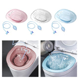 Maxbell Sitz Bath Tub for Toilet Seat with Flusher Hose for Feminine Cleansing Blue