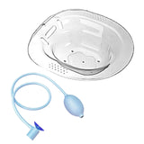 Maxbell Sitz Bath Tub for Toilet Seat with Flusher Hose for Feminine Cleansing Gray