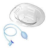 Maxbell Sitz Bath Tub for Toilet Seat with Flusher Hose for Feminine Cleansing Gray