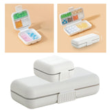 Maxbell Dustproof Pill Organizer Double Sealing Compact for Home Outdoor Office 5 Grids