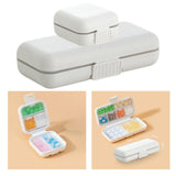Maxbell Dustproof Pill Organizer Double Sealing Compact for Home Outdoor Office 5 Grids