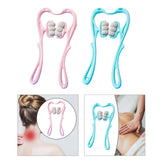 Maxbell Neck Massager Tool 6 Balls Multifunctional Handheld for Legs Elderly Men Pink