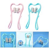Maxbell Neck Massager Tool 6 Balls Multifunctional Handheld for Legs Elderly Men Pink