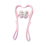 Maxbell Neck Massager Tool 6 Balls Multifunctional Handheld for Legs Elderly Men Pink