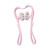 Maxbell Neck Massager Tool 6 Balls Multifunctional Handheld for Legs Elderly Men Pink
