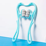 Maxbell Neck Massager Tool 6 Balls Multifunctional Handheld for Legs Elderly Men Blue