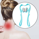 Maxbell Neck Massager Tool 6 Balls Multifunctional Handheld for Legs Elderly Men Blue