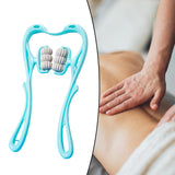 Maxbell Neck Massager Tool 6 Balls Multifunctional Handheld for Legs Elderly Men Blue