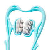 Maxbell Neck Massager Tool 6 Balls Multifunctional Handheld for Legs Elderly Men Blue