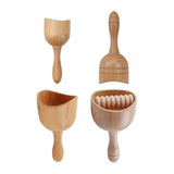 Maxbell Massage Tool Cup Wooden Portable Manual Relaxer for Masseur Neck Athlete 14cmX6cm
