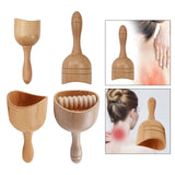 Maxbell Massage Tool Cup Wooden Portable Manual Relaxer for Masseur Neck Athlete 14cmX6cm
