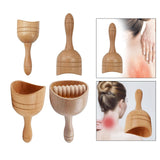 Maxbell Massage Tool Cup Wooden Portable Manual Relaxer for Masseur Neck Athlete 14cmX6cm