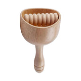 Maxbell Massage Tool Cup Wooden Portable Manual Relaxer for Masseur Neck Athlete With rollers18cmX9CM