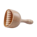 Maxbell Massage Tool Cup Wooden Portable Manual Relaxer for Masseur Neck Athlete With rollers18cmX9CM