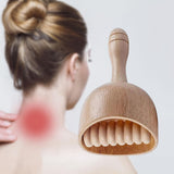 Maxbell Massage Tool Cup Wooden Portable Manual Relaxer for Masseur Neck Athlete With rollers18cmX9CM