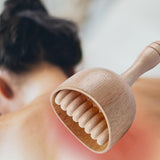 Maxbell Massage Tool Cup Wooden Portable Manual Relaxer for Masseur Neck Athlete With rollers18cmX9CM