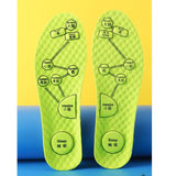 Maxbell 2 Pairs Foot Acupressure Insoles Air Cushion Massaging Breathable 43-44 Green