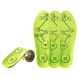 Maxbell 2 Pairs Foot Acupressure Insoles Air Cushion Massaging Breathable 43-44 Green