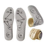 Maxbell 2 Pairs Foot Acupressure Insoles Air Cushion Massaging Breathable 37-38 Gray